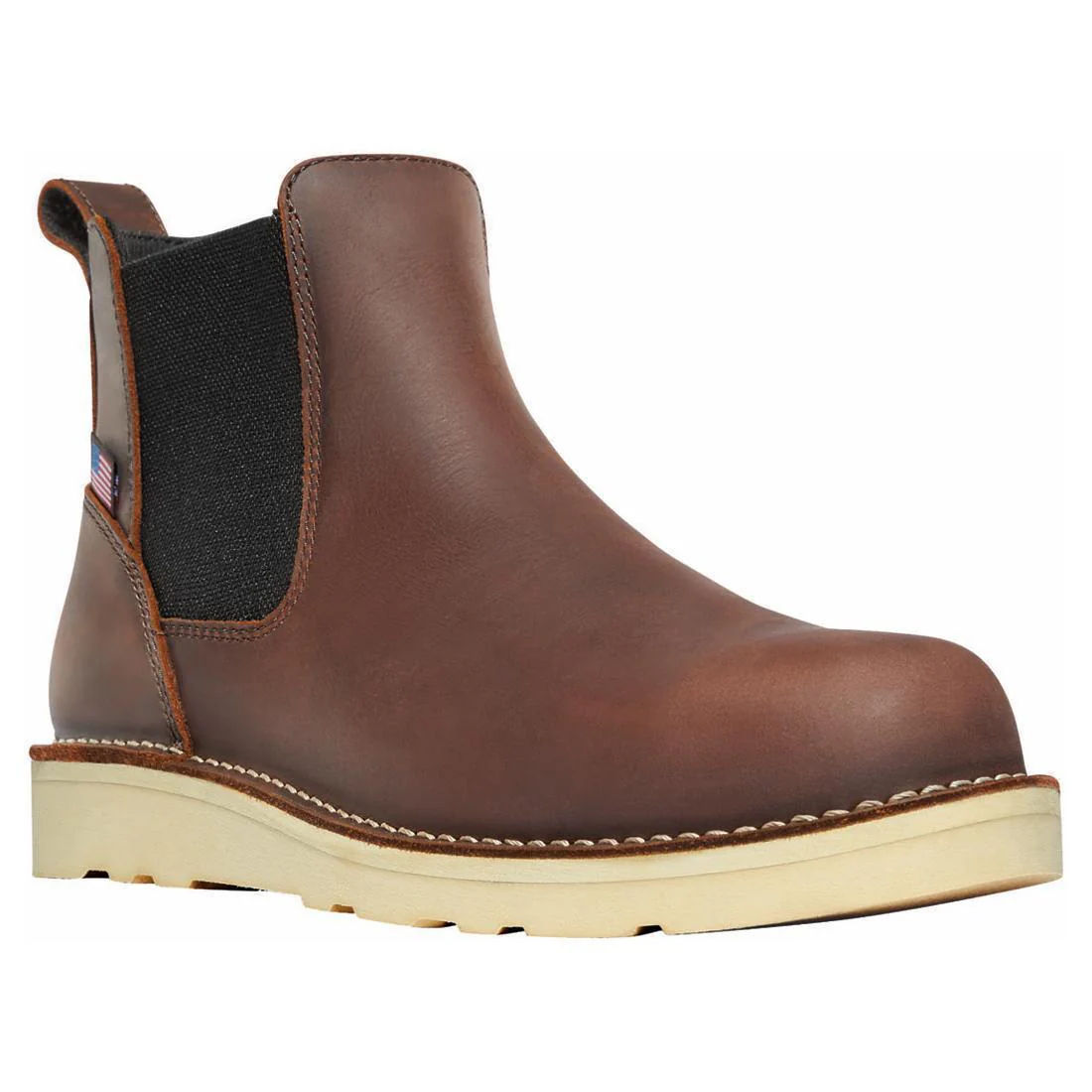 Bull Run Chelsea 6" Soft Toe Work Boot Brown - Image 2