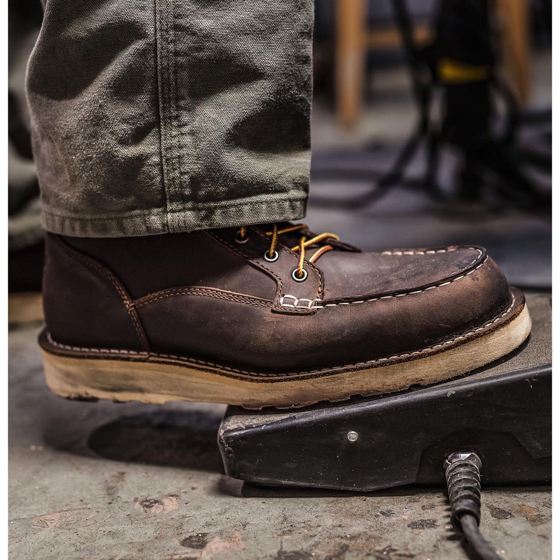 Bull Run Moc Toe 6" Steel Toe Work Boot Brown - Image 9
