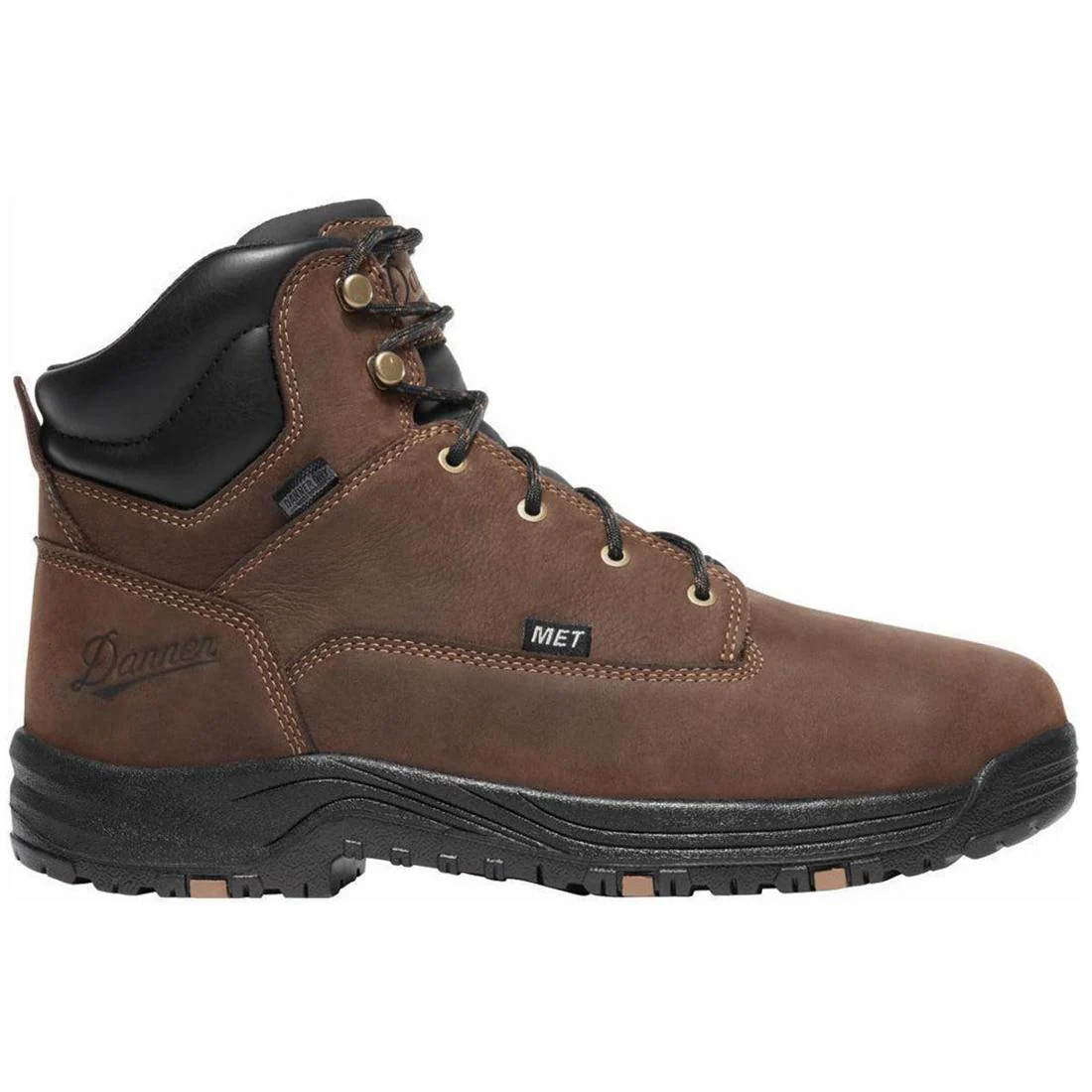 Caliper 6" Danner Alloy Toe Dry Met Guard Work Boot Brown