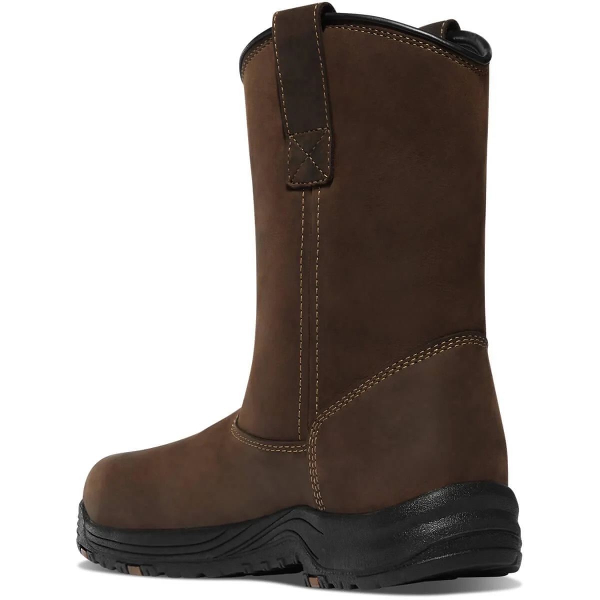 Caliper 10" Wellington Danner Dry Soft Toe Pull On Work Boot Brown - Image 5