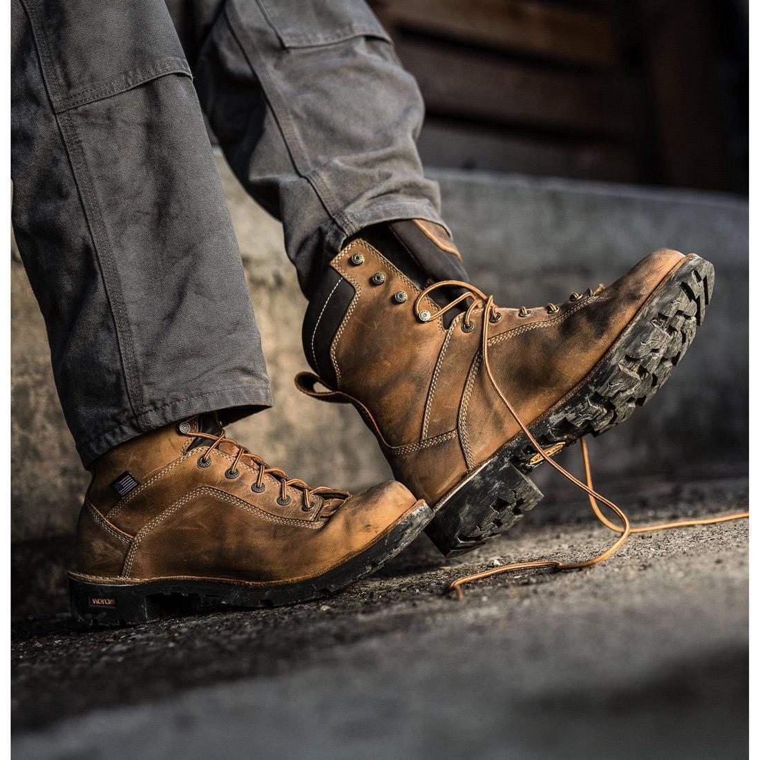 Quarry USA 8" 400G Nano Toe Work Boot Distressed Brown - Image 10