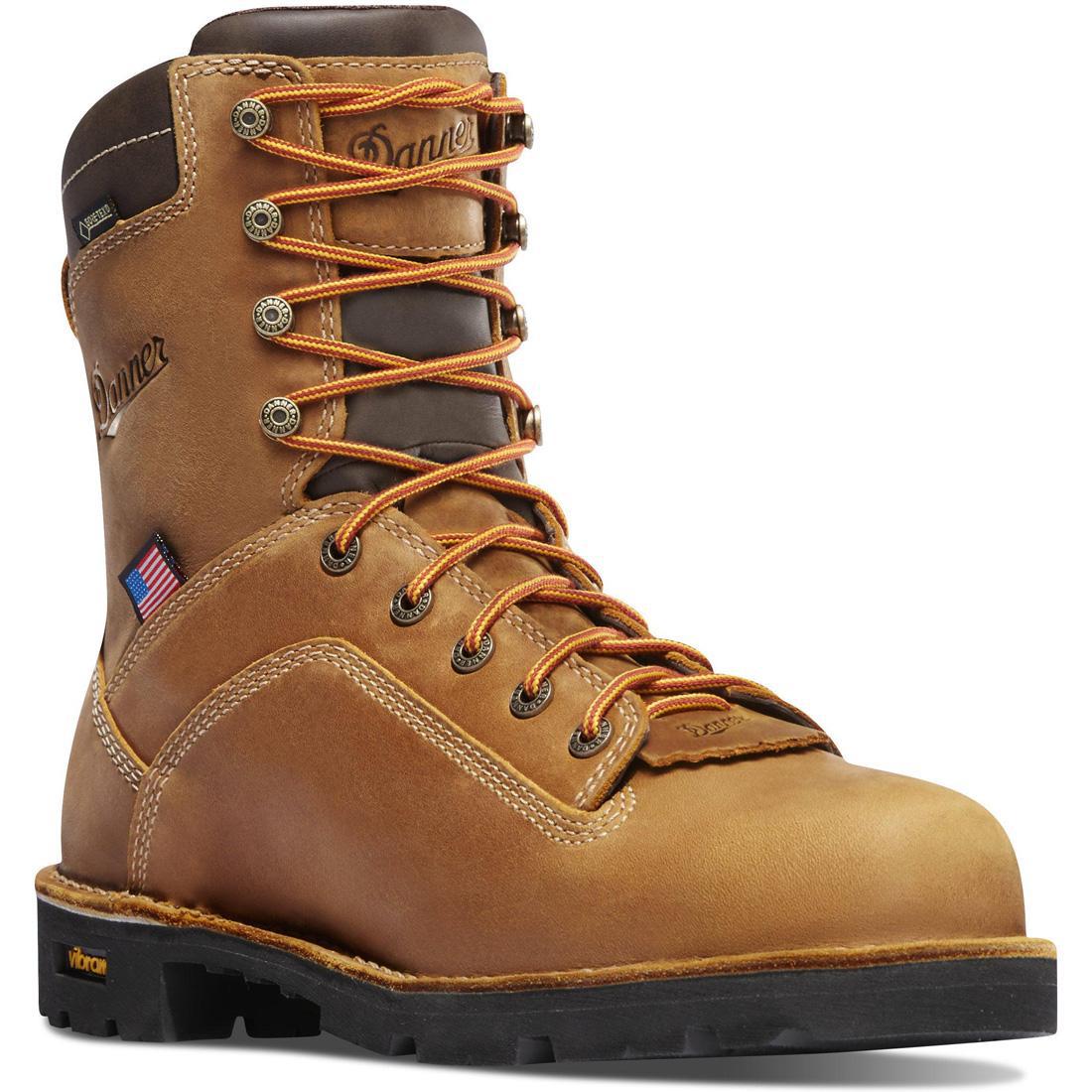 Quarry USA 8" Alloy Toe Work Boot Distressed Brown - Image 2