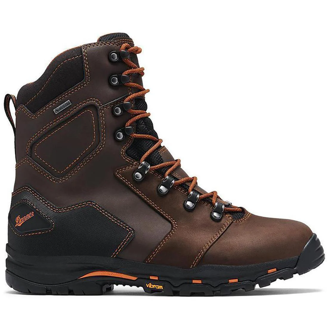 Vicious 8" Nano Toe Work Boot Dark Brown