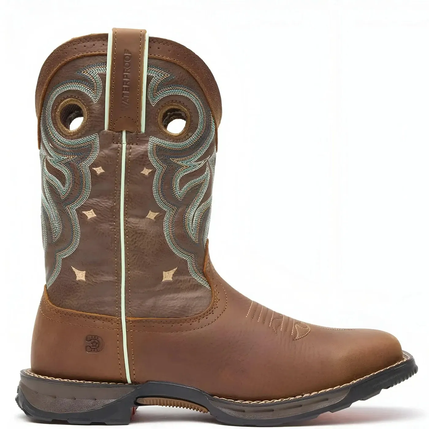 Women’s Durango Maverick Steel Toe Waterproof Western Work Boot Rugged Tan