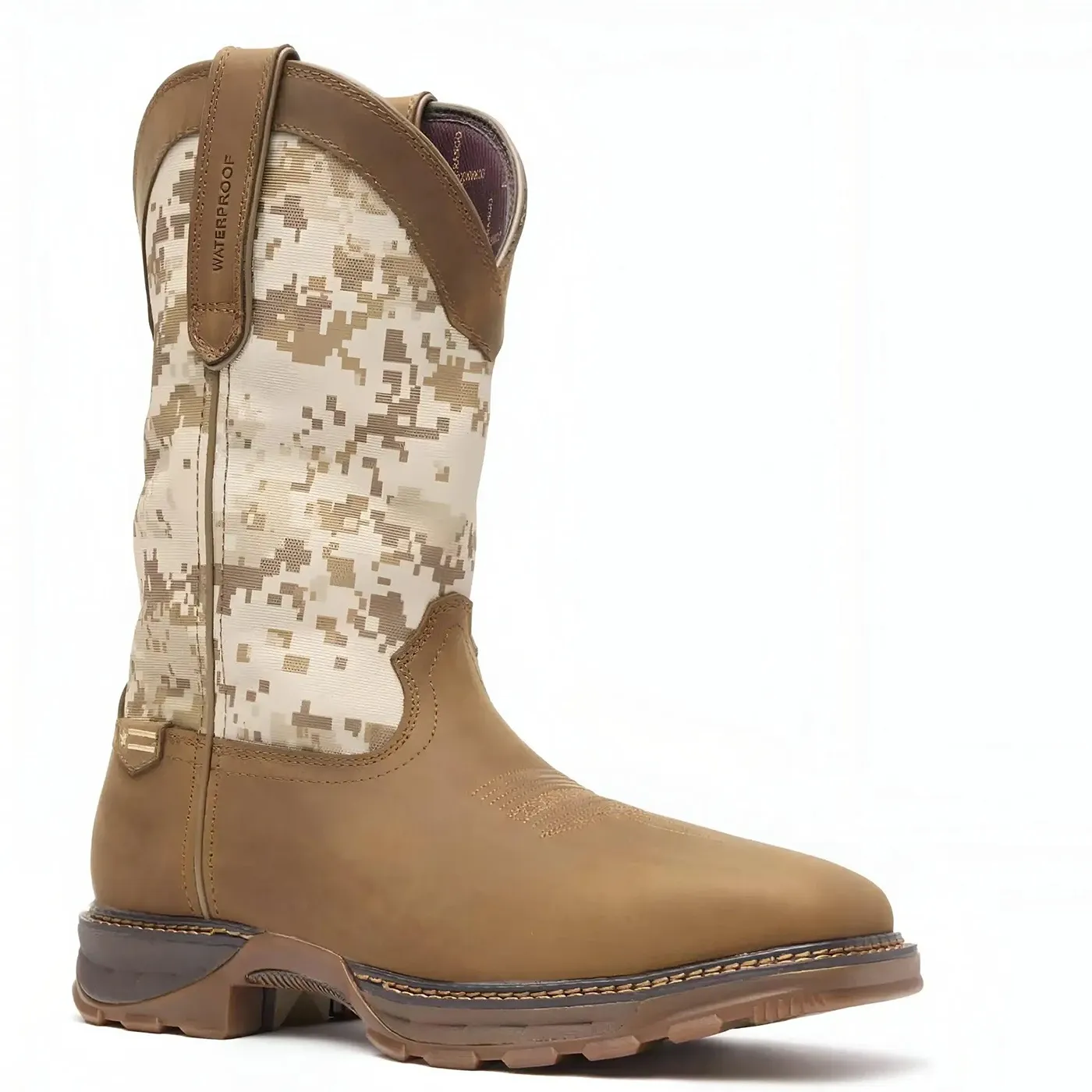 Maverick XP Steel Toe Waterproof Western Work Boot Desert Camo - Image 6
