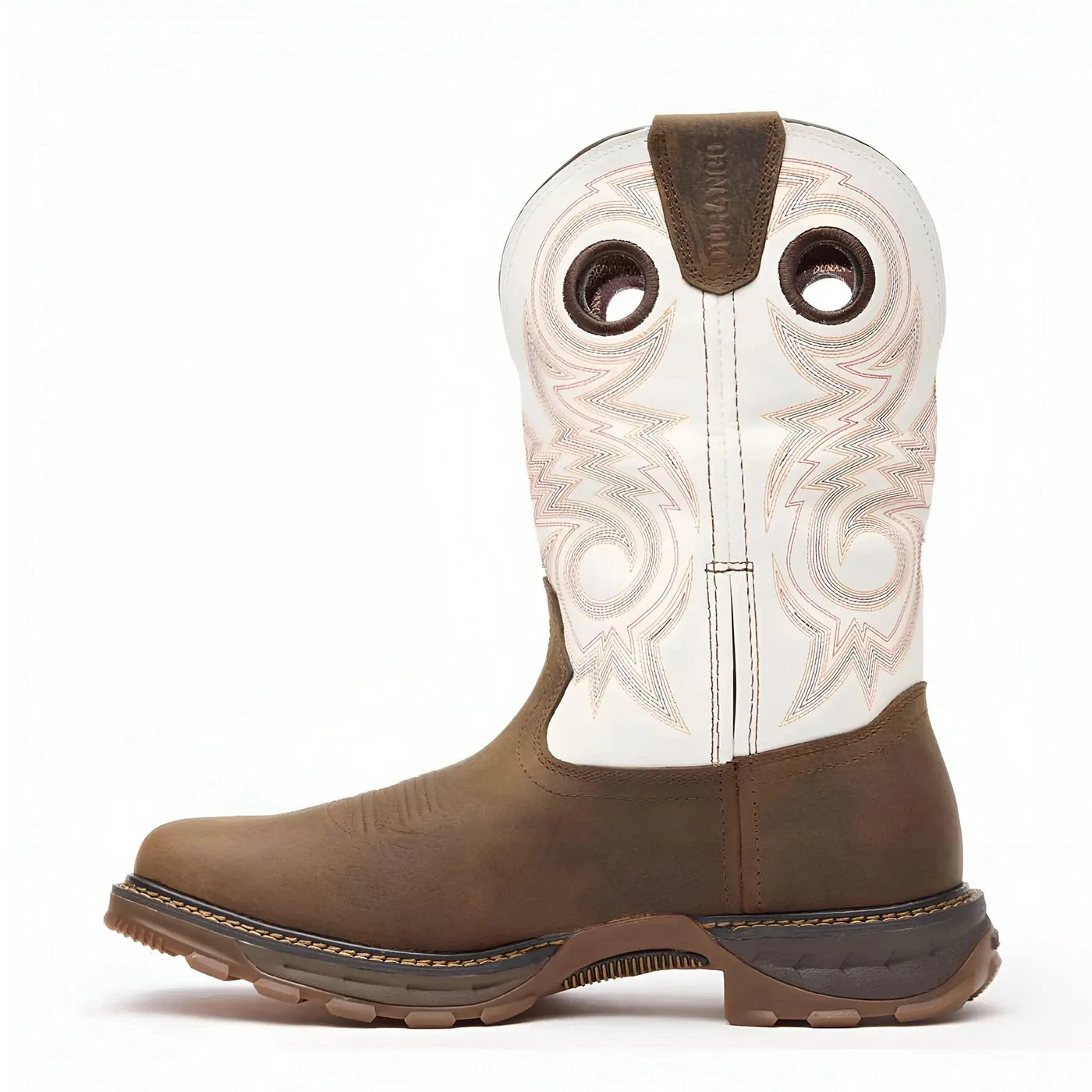 Maverick XP Waterproof Western Work Boot Chocolate And White - Image 3