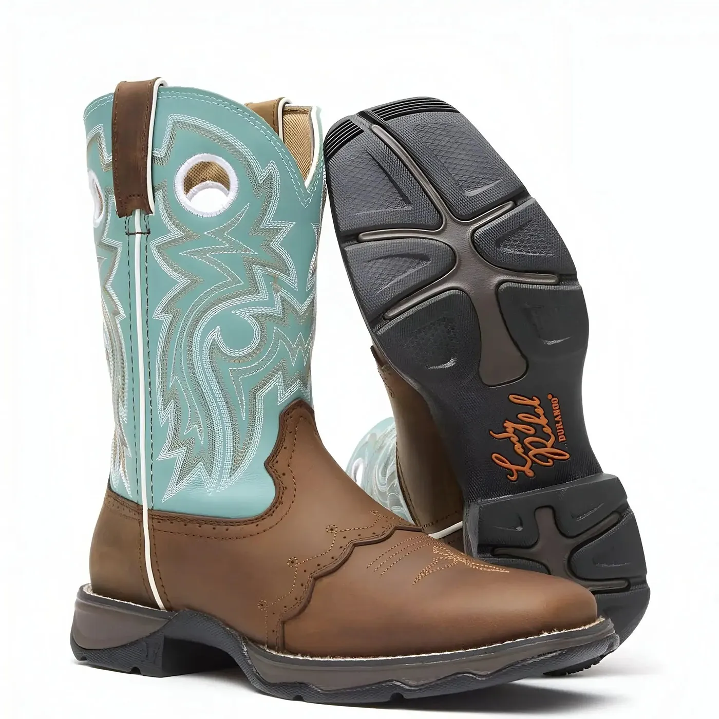 Women’s Lady Rebel by Durango Powder n’ Lace Saddle Western Boot - Image 5