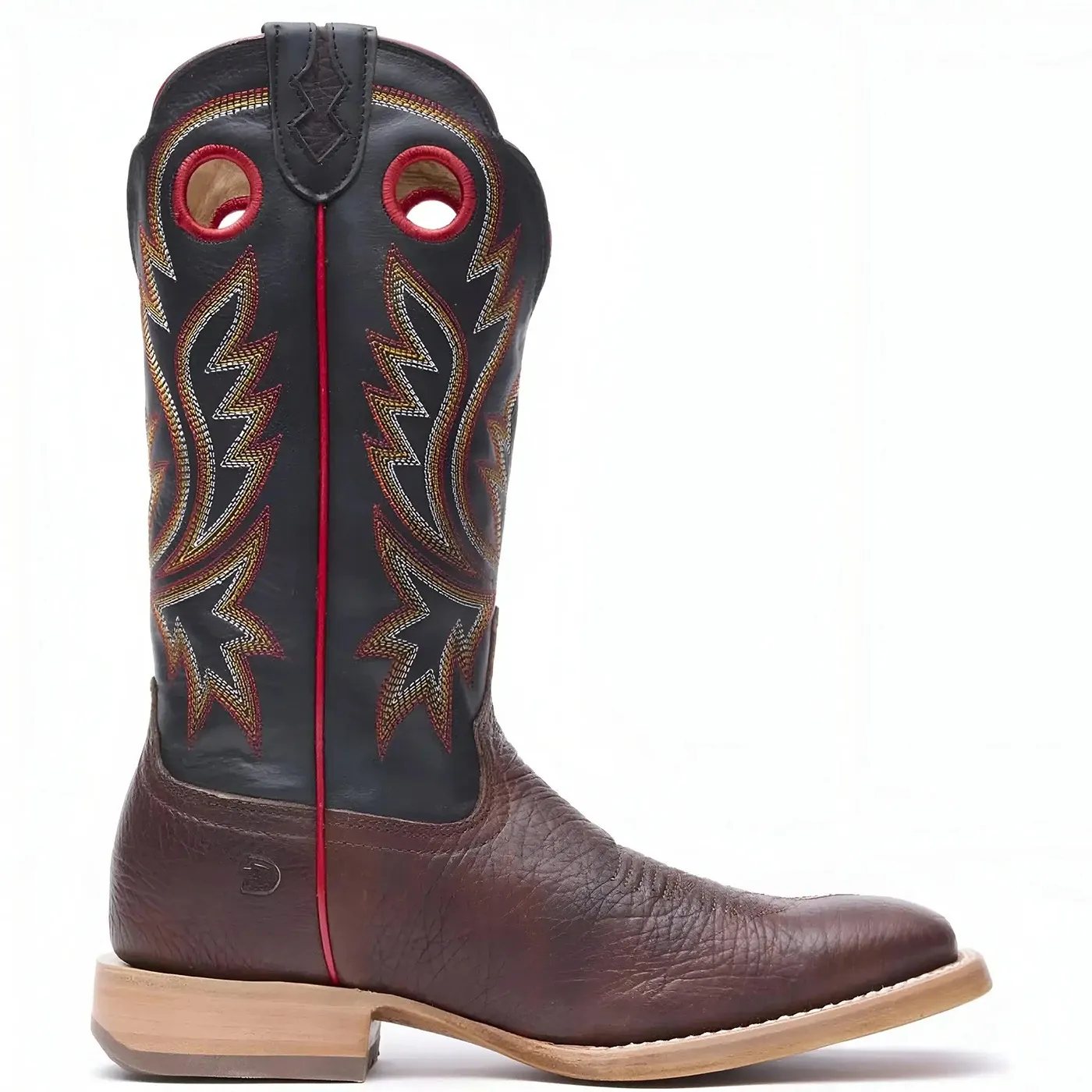 PRCA Collection Shrunken Bullhide Western Boot Chestnut & Black