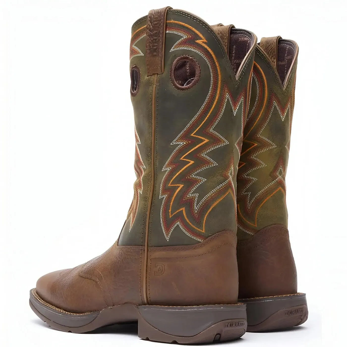 Rebel Dark Chestnut and Hunter Green Western Boot - Image 4