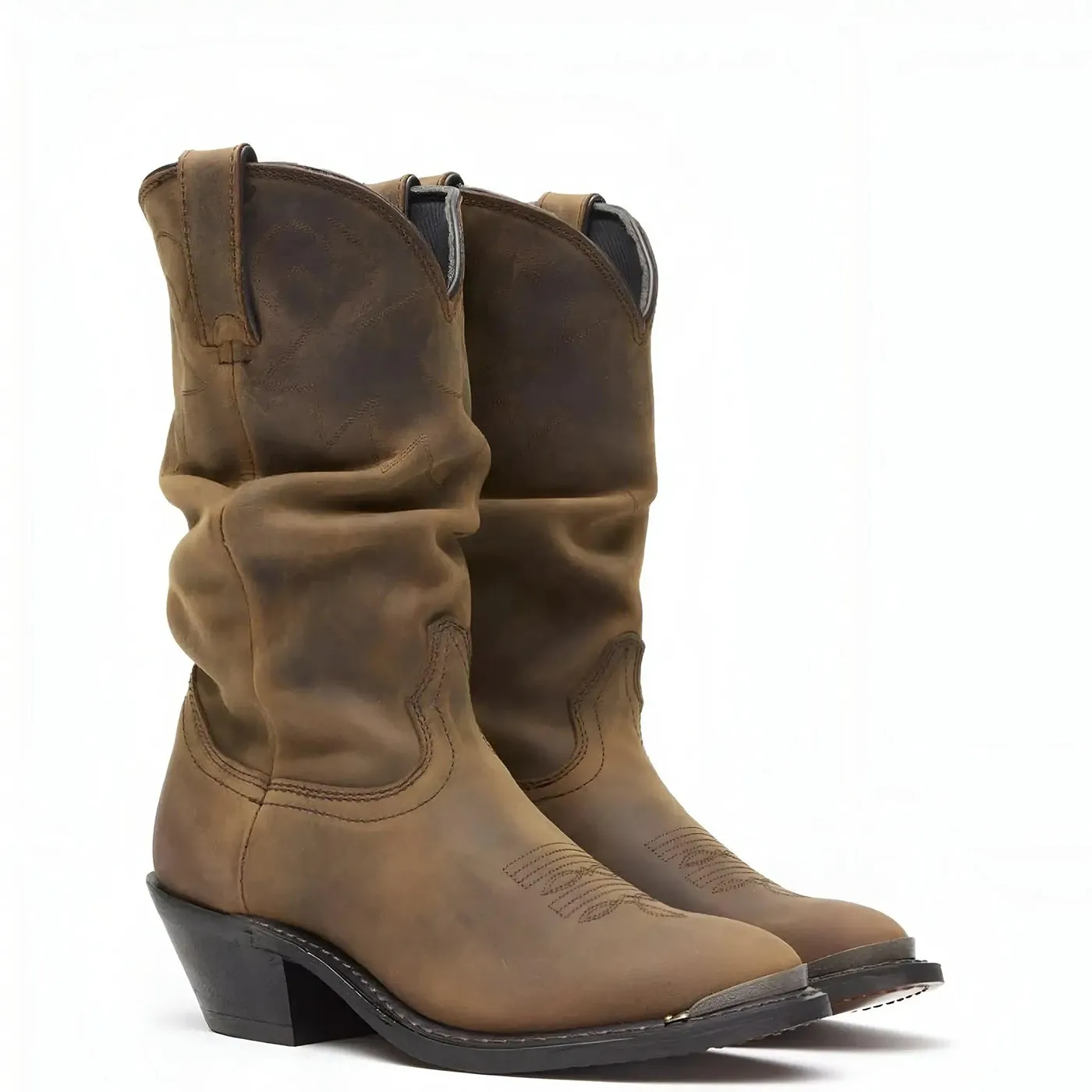 Women’s Durango Distressed Tan Slouch Western Boot