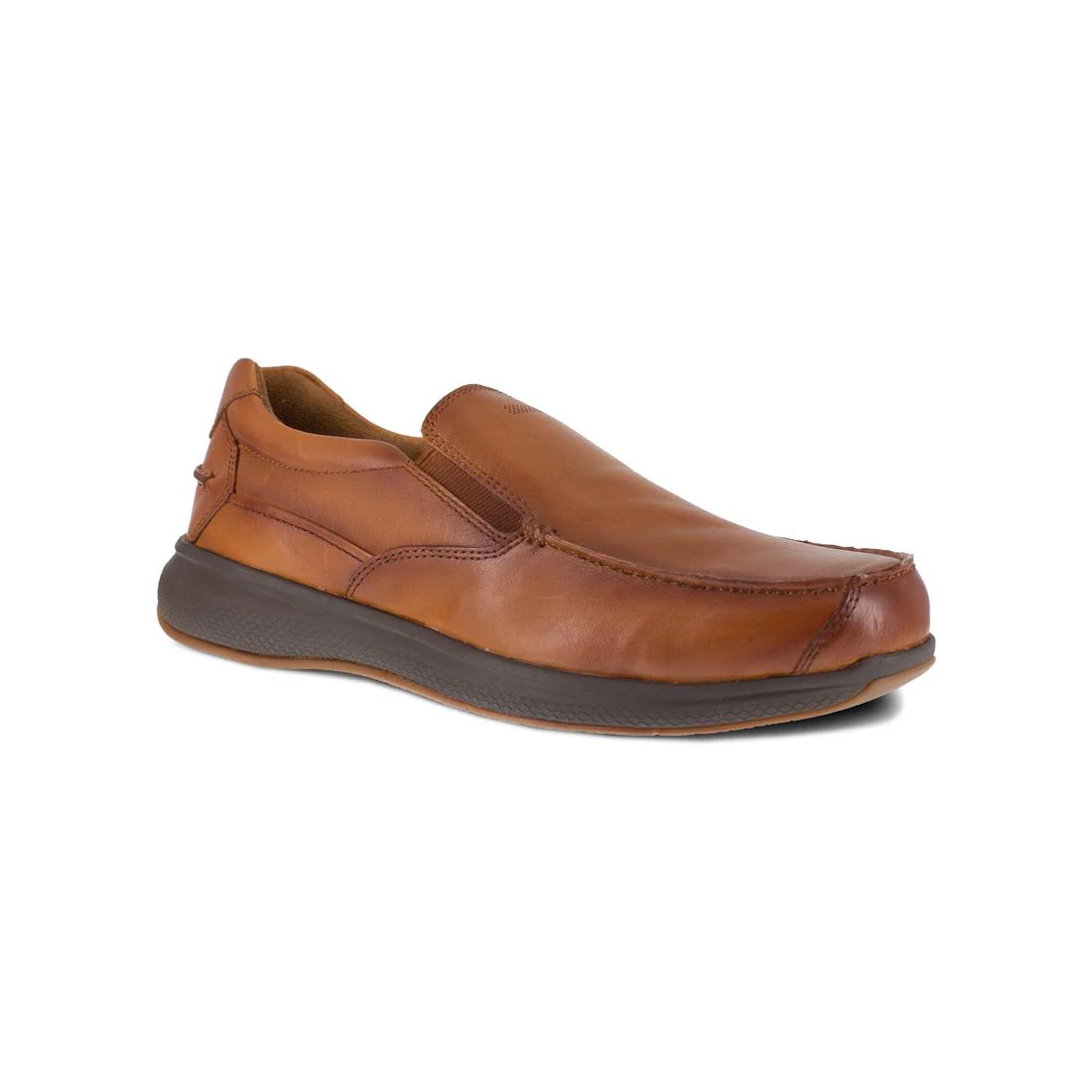 Bayside Steel-Toe Slip On Work Shoe Cognac - Image 2