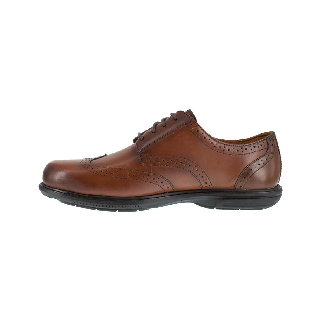 Loedin Steel-Toe Lace up Oxford Work Shoe Brown - Image 4
