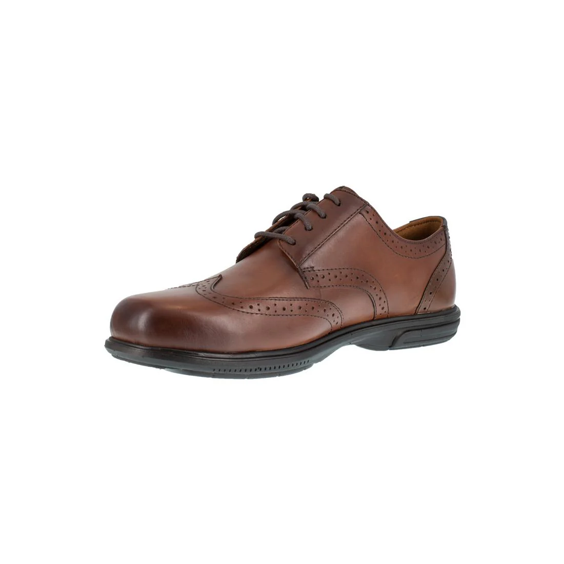 Loedin Steel-Toe Lace up Oxford Work Shoe Brown - Image 5