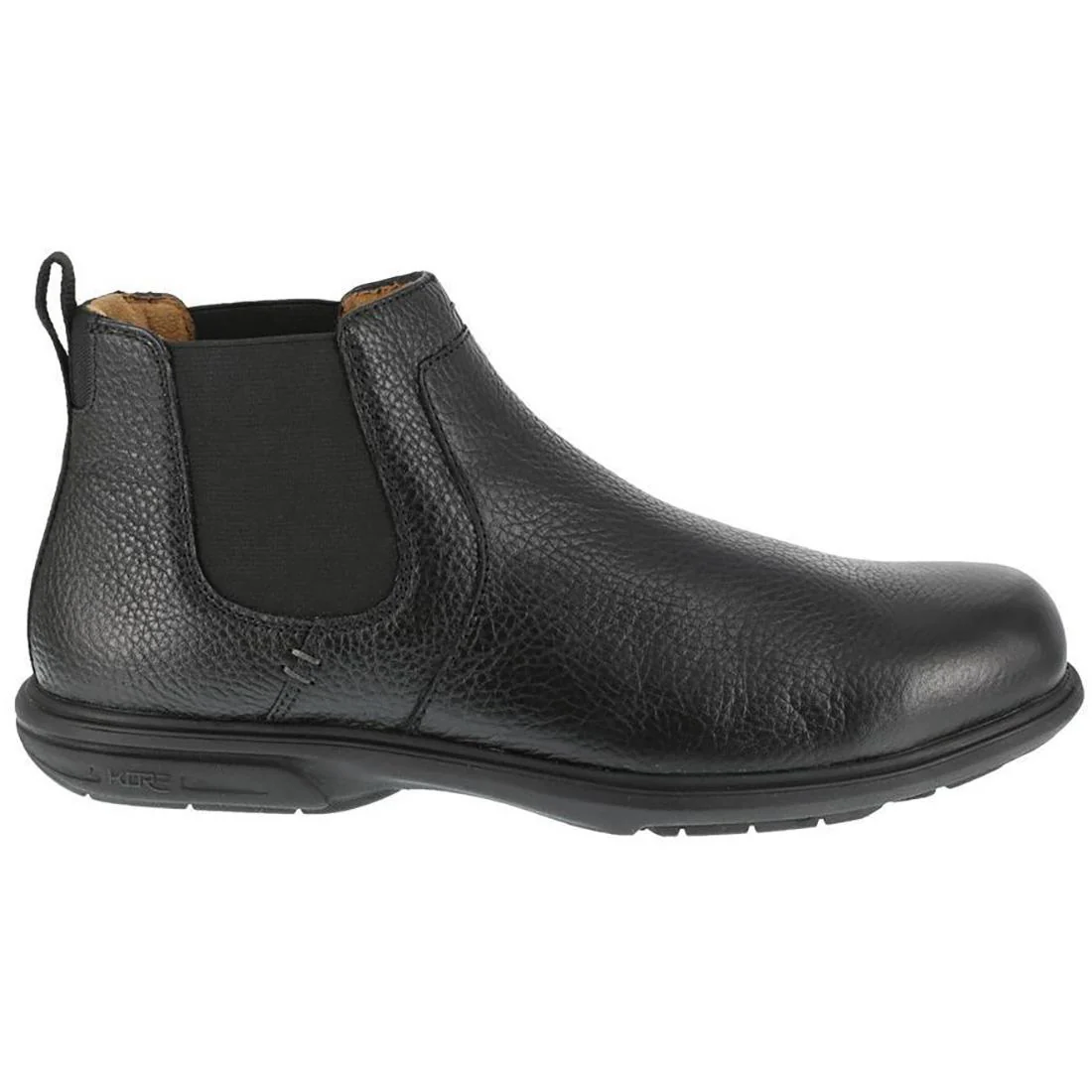 Loedin Steel-Toe Pull On Chelsea Work Boot Black