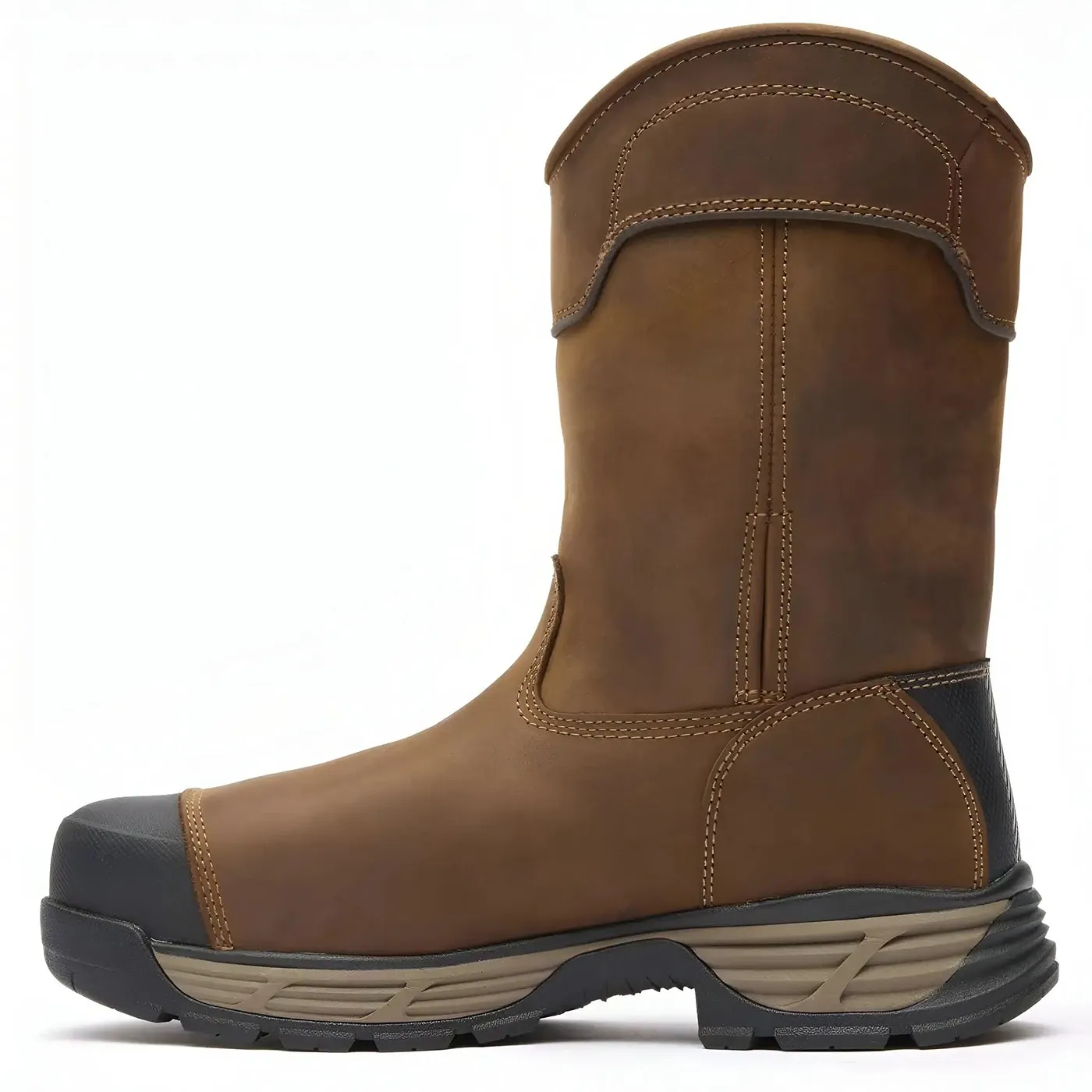 Durablend Edge 10" Waterproof Alloy Toe Pull On Work Boot - Image 3