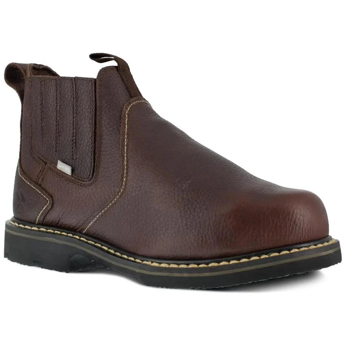 Groundbreaker Steel-Toe Slip-On 6 Inch Int Met Guard Work Boot Brown - Image 2