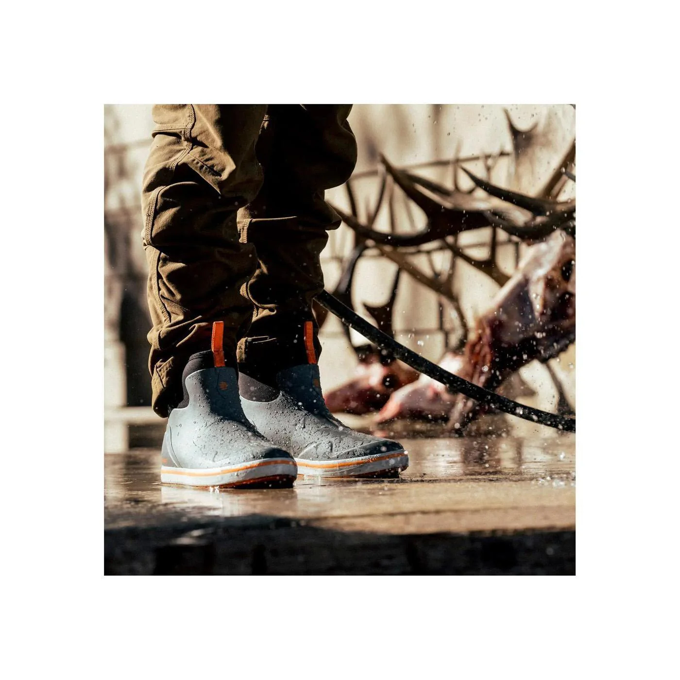 Alpha Deck Boot 6" Gray/Orange - Image 2