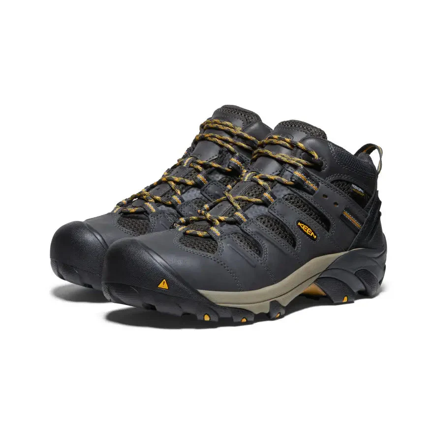 Lansing Steel-Toe Work Boot Waterproof Raven/Tawny Olive Keen - Image 4