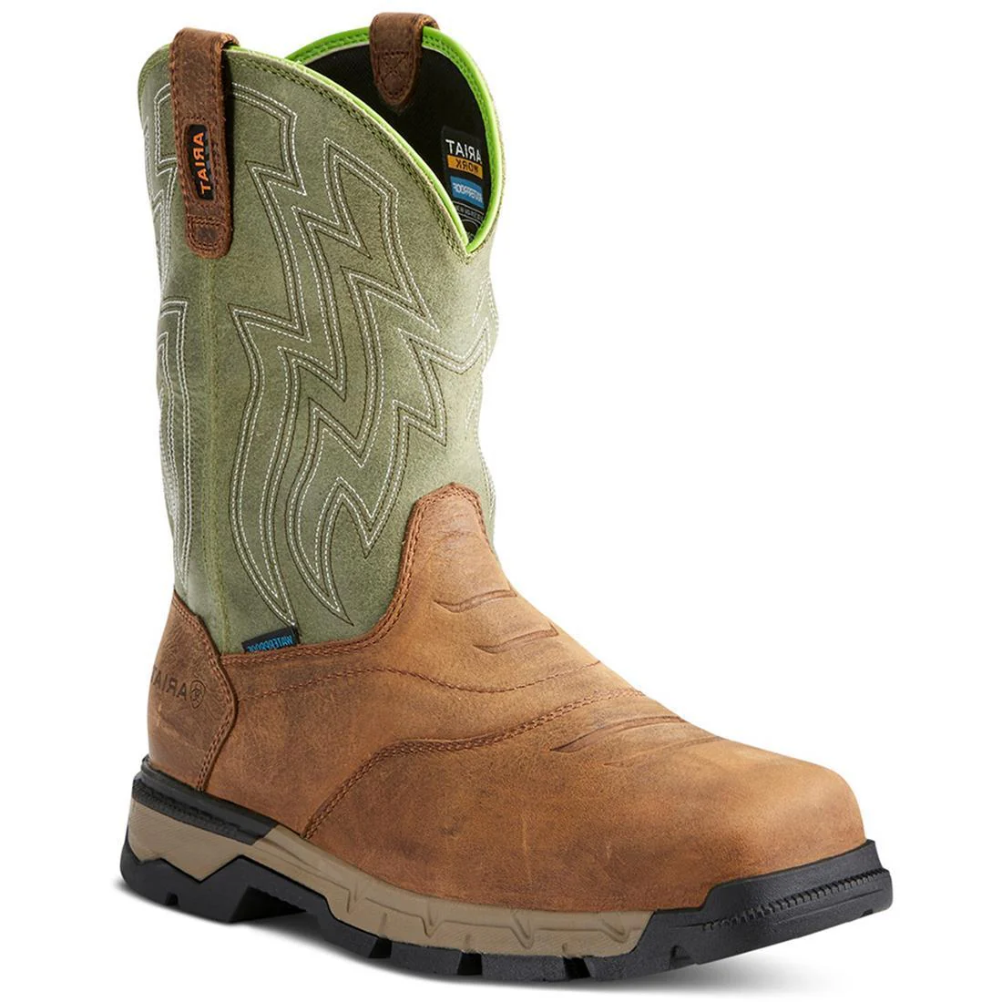 Rebar Flex Composite-Toe Waterproof Pull-On Western Work Boot - Image 2