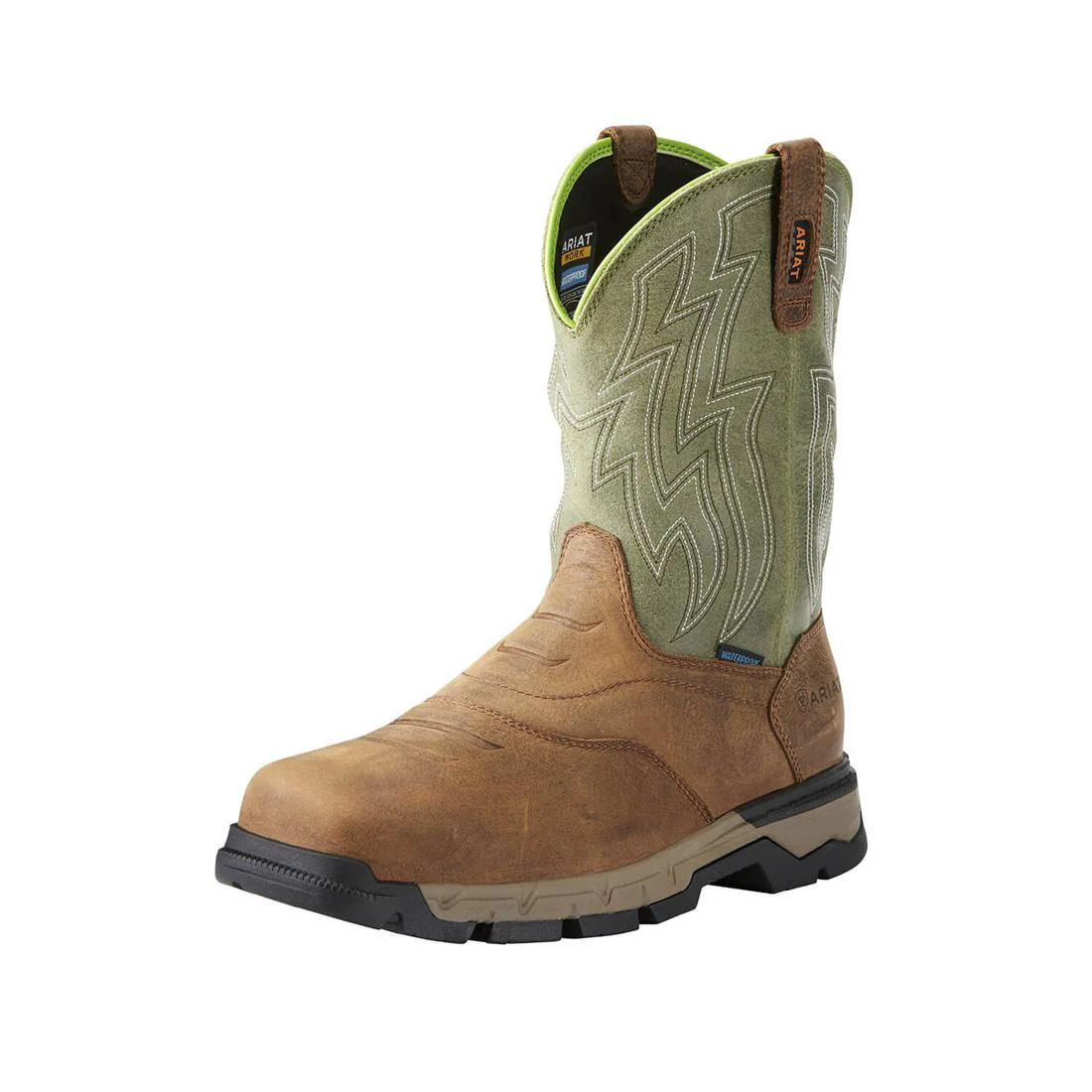 Rebar Flex Composite-Toe Waterproof Pull-On Western Work Boot - Image 6