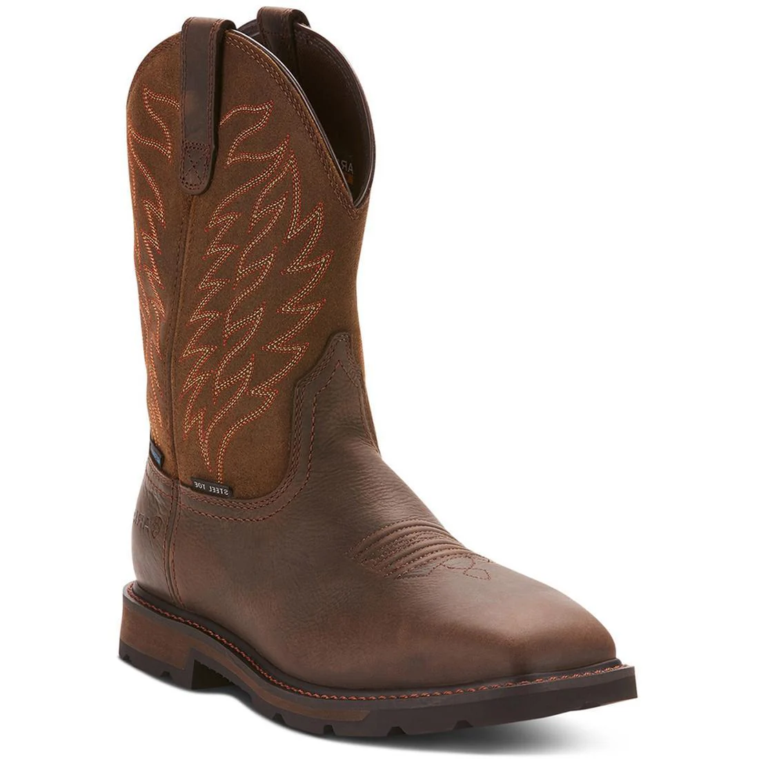 Groundbreaker Steel-Toe Waterproof Pull-On Work Boot Brown - Image 2