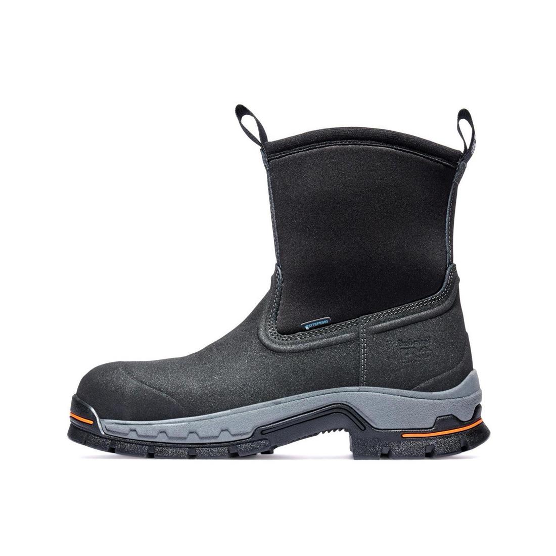 Stockdale Alloy-Toe Waterproof Pull-On Work Boot Black - Image 8