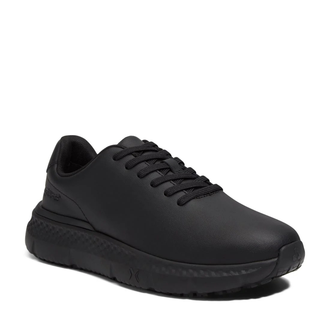 Power Shift Women’s Slip Resistant Shoes – Black Leather - Image 2