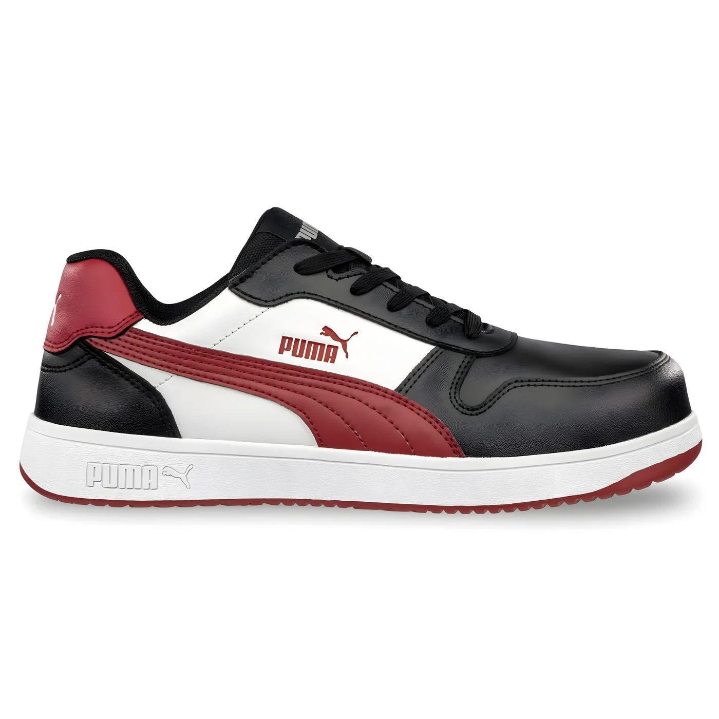 Frontcourt Women’s Composite Toe Work Shoes –Black White Red