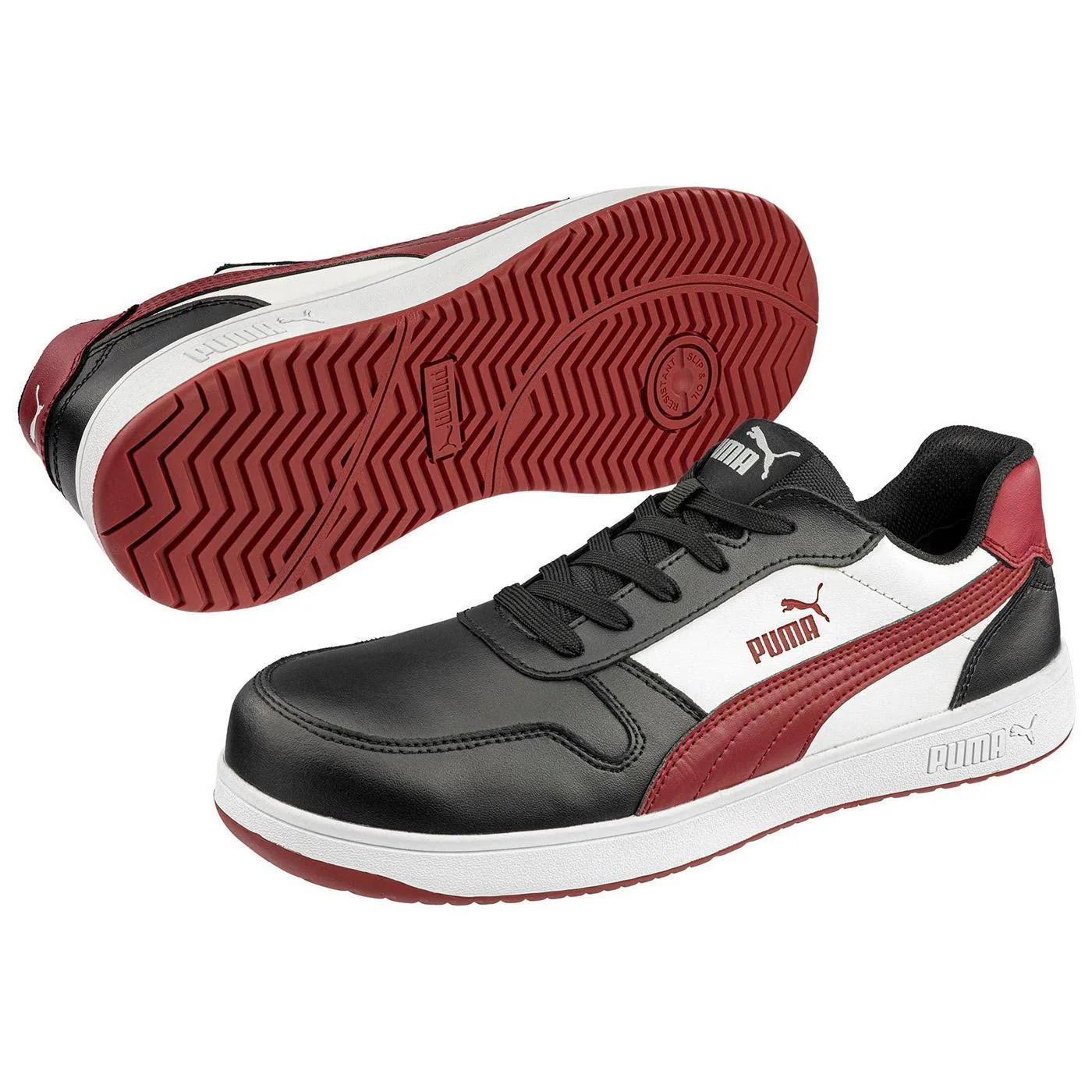 Frontcourt Women’s Composite Toe Work Shoes –Black White Red - Image 2