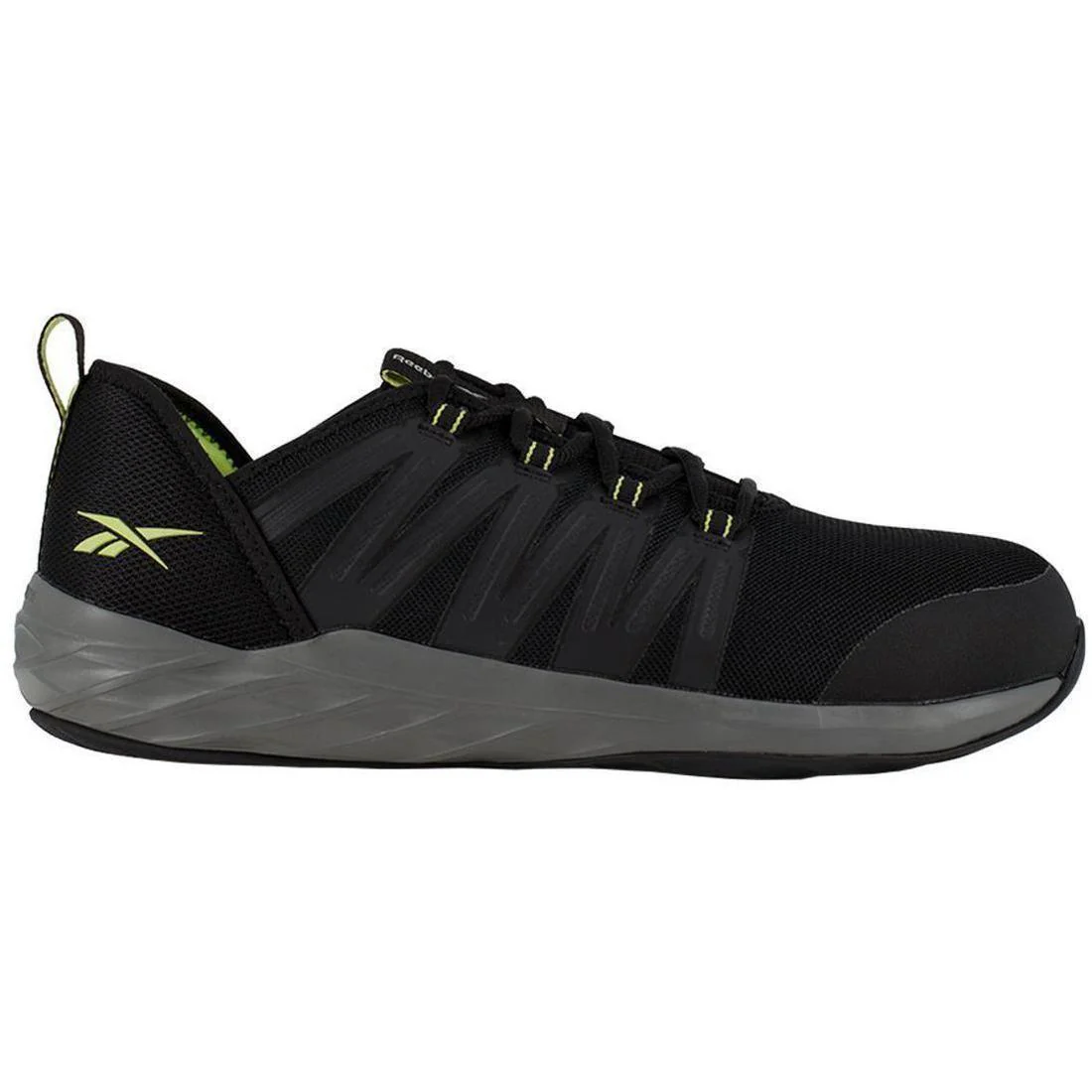 Astroride Steel-Toe Athletic Work Shoe Black/Neon Green