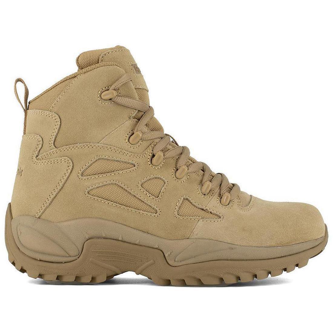Rapid Response Rb 6 Inch Soft-Toe Side Zip Military Work Boot Desert Tan