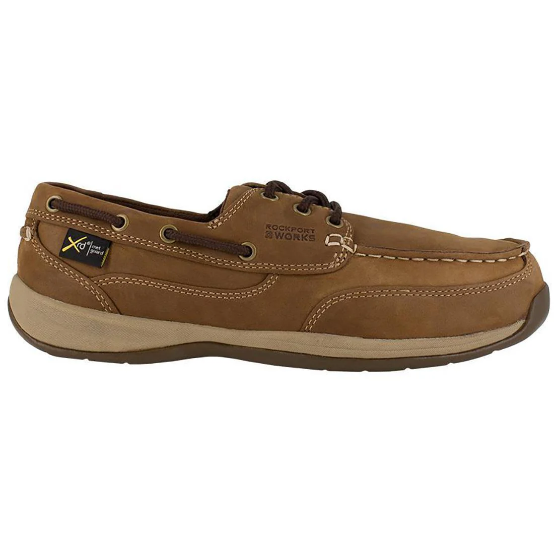 Sailing Club Steel-Toe Int Metgaurd Slip On Work Shoe Brown