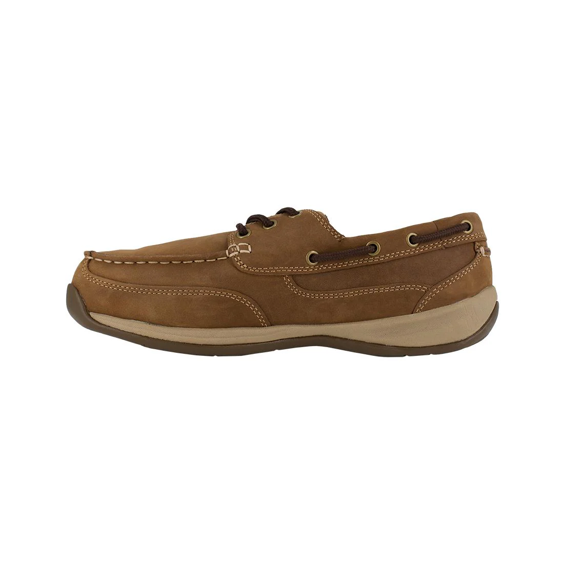 Sailing Club Steel-Toe Int Metgaurd Slip On Work Shoe Brown - Image 4