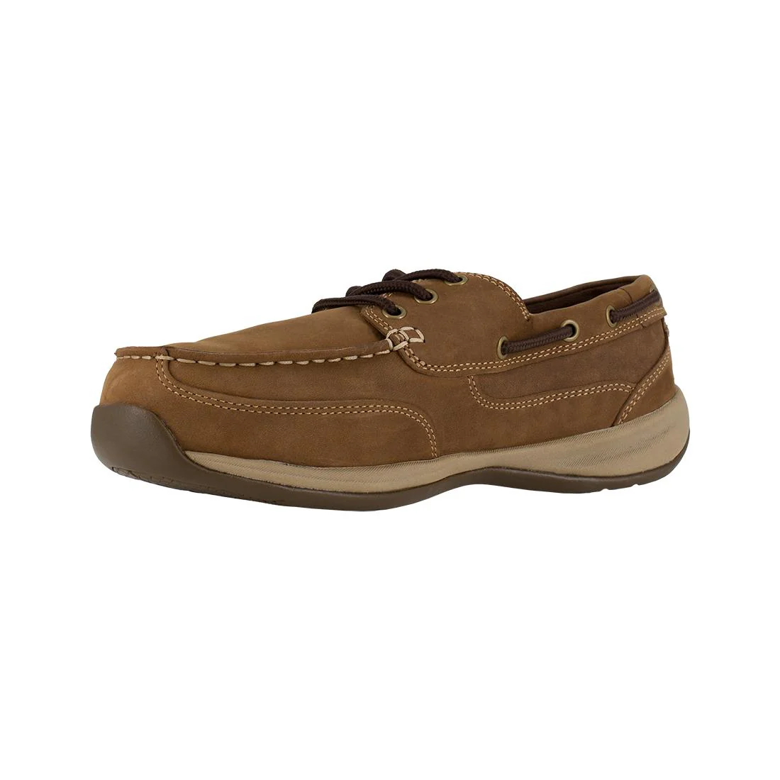 Sailing Club Steel-Toe Int Metgaurd Slip On Work Shoe Brown - Image 5