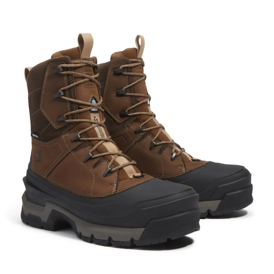 Siberian 8 Inch Composite Toe Waterproof PR Work Boots Brown and Black - Image 4