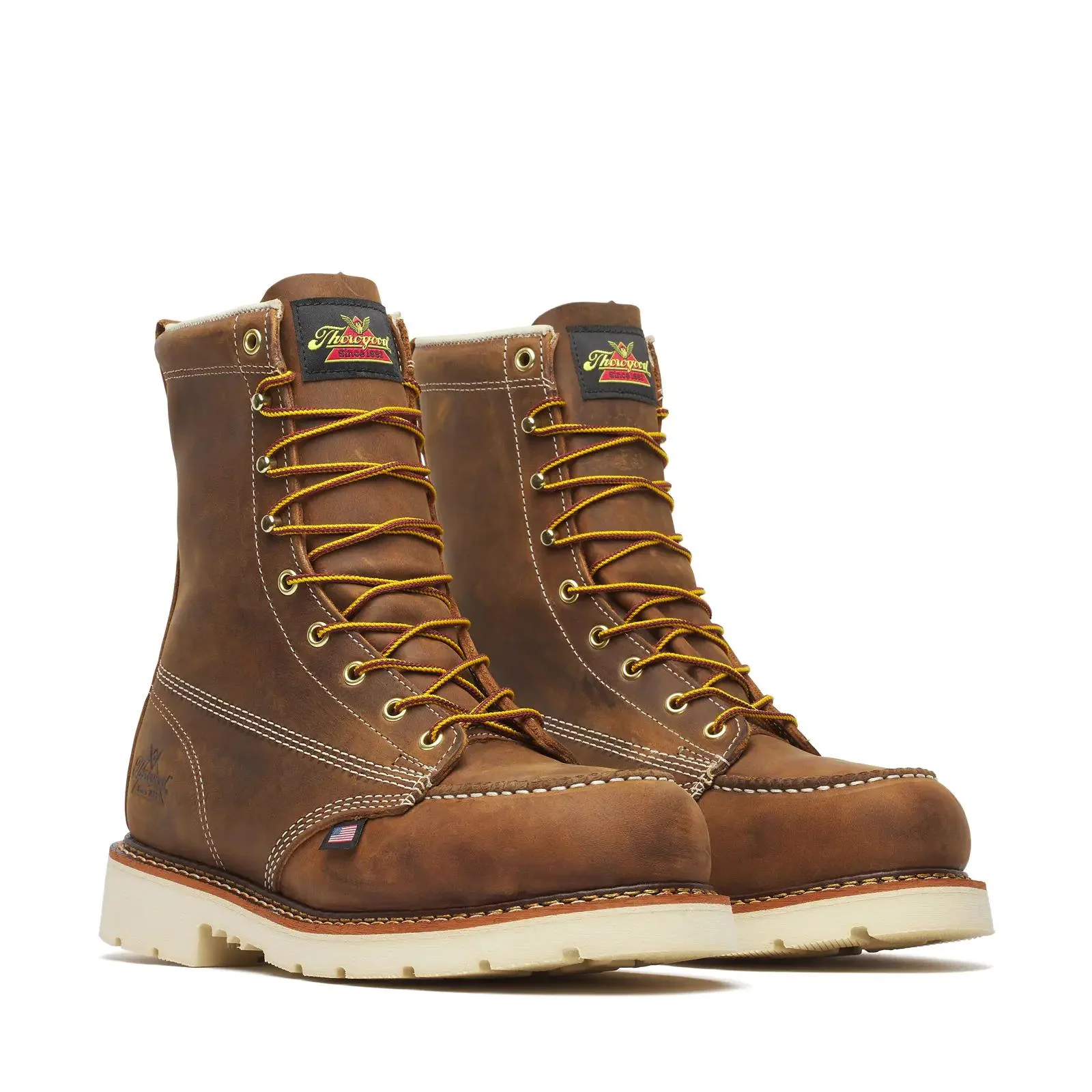 American Heritage 8" Steel-Toe Moc Toe Boot Maxwear 90 Trail Crazy Horse - Image 2