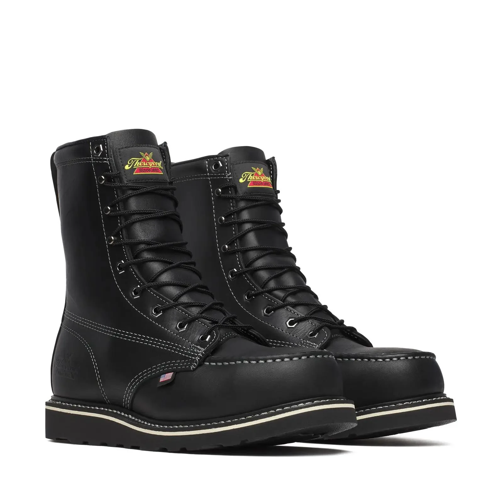 Midnight Series 8" Steel Toe Moc Toe Boot Black - Image 2