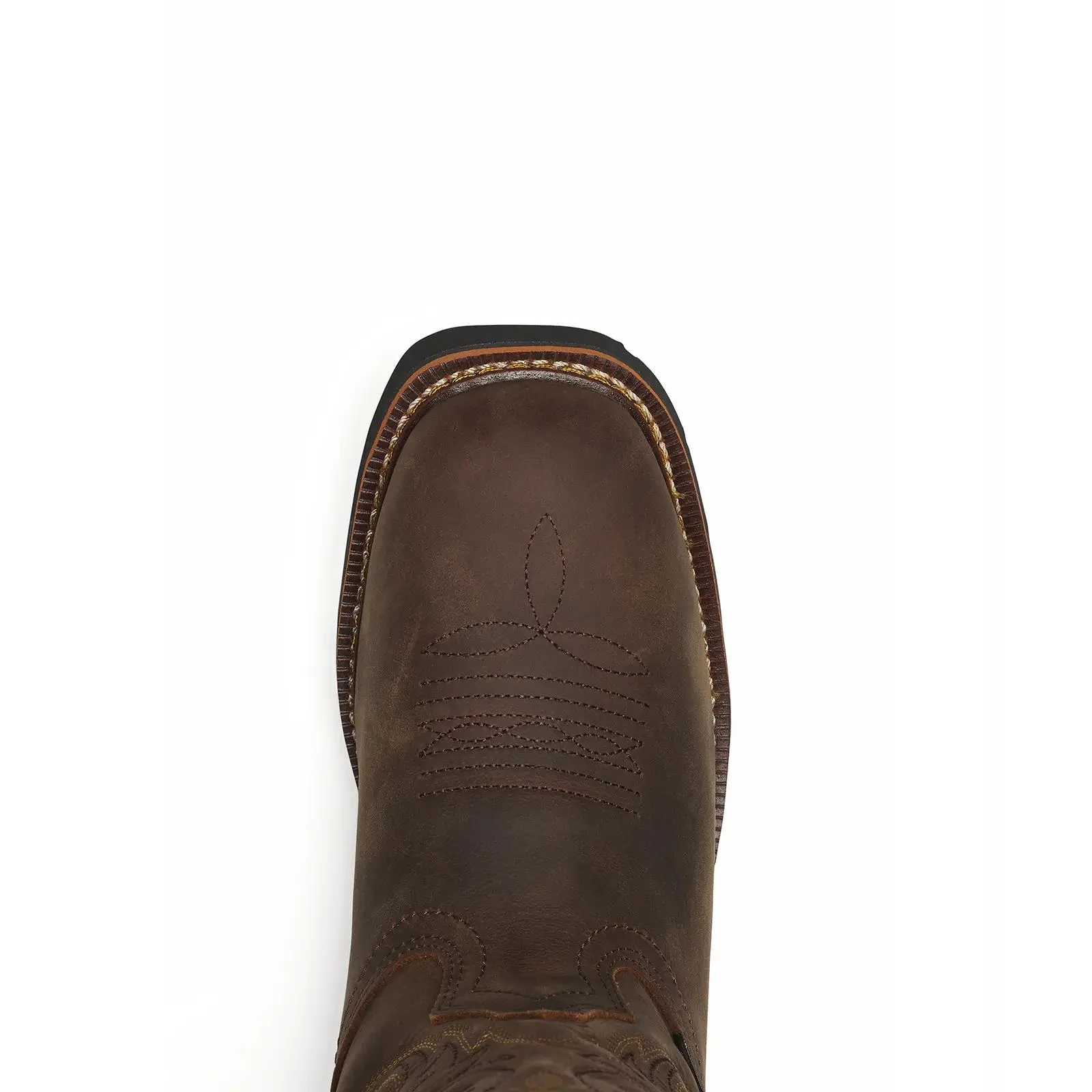 Western 11" Comp-Toe Waterproof Square-Toe Boot Crazy Horse - Image 4