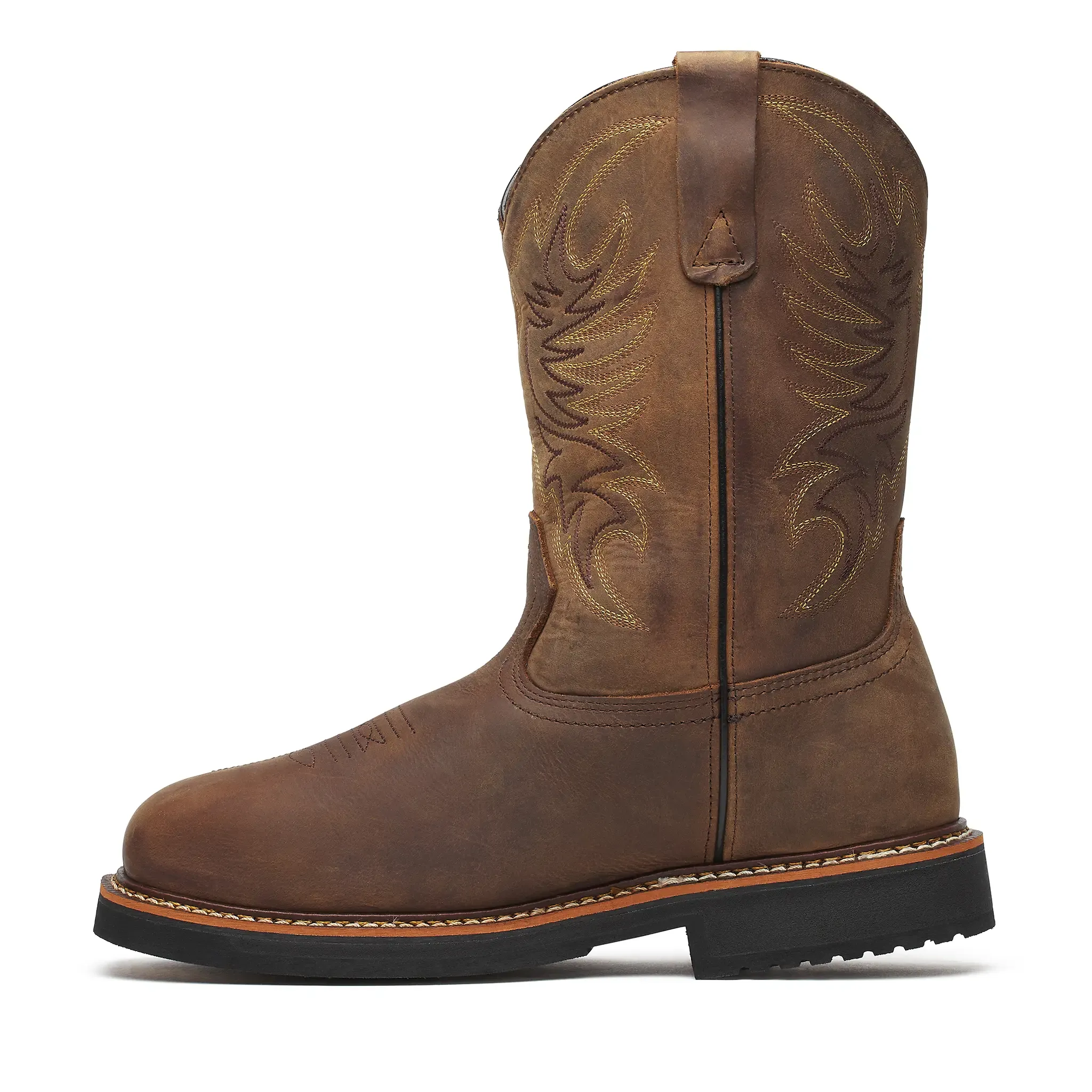 11" Waterproof Square-Toe Western Wellington Boot Crazy Horse - Image 5