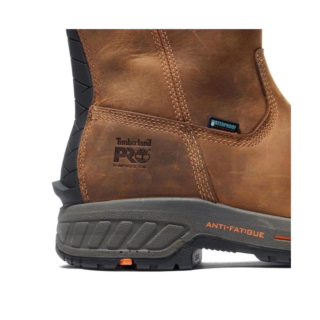 Helix HD Composite-Toe Waterproof Pull-On Work Boot Brown - Image 7