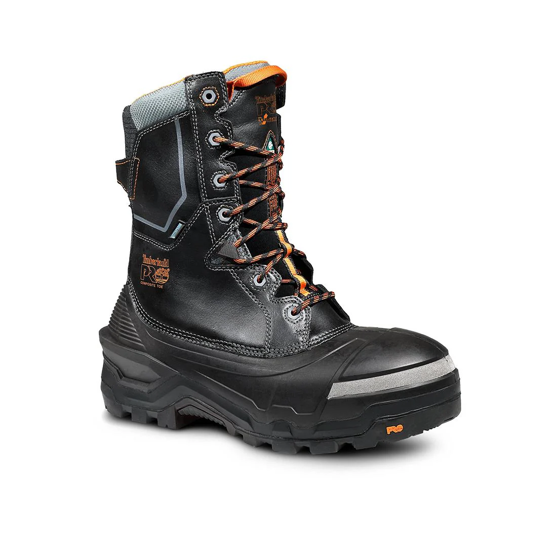 Pac Max 10-Inch Waterproof Composite-Toe Work Boot CSA Black/Orange - Image 2