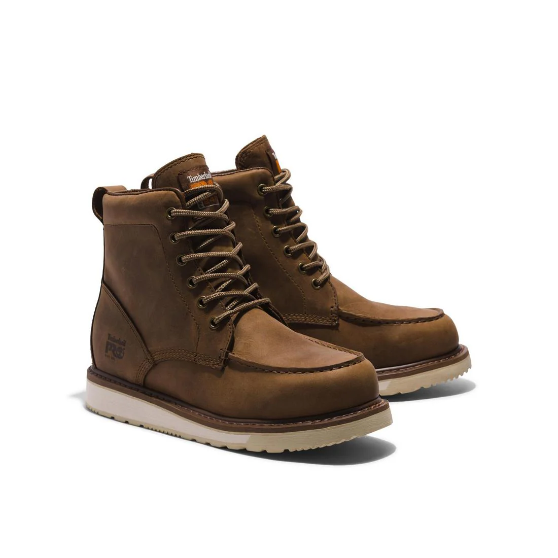 Wedge 6 Inch Soft-Toe Moc Toe Boot Brown - Image 6