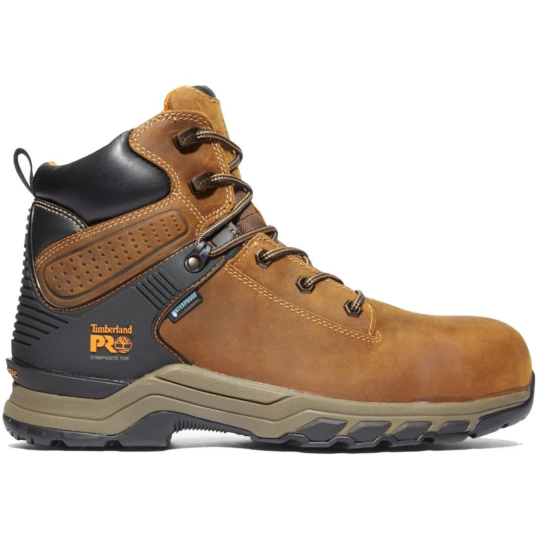 Hypercharge 6-Inch Waterproof Nano-Toe Work Boot Brown