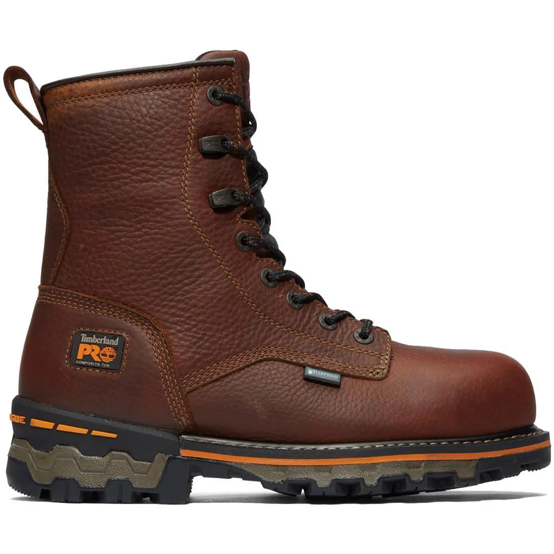 Boondock 8 Inch Composite-Toe Waterproof Work Boot Medium Brown