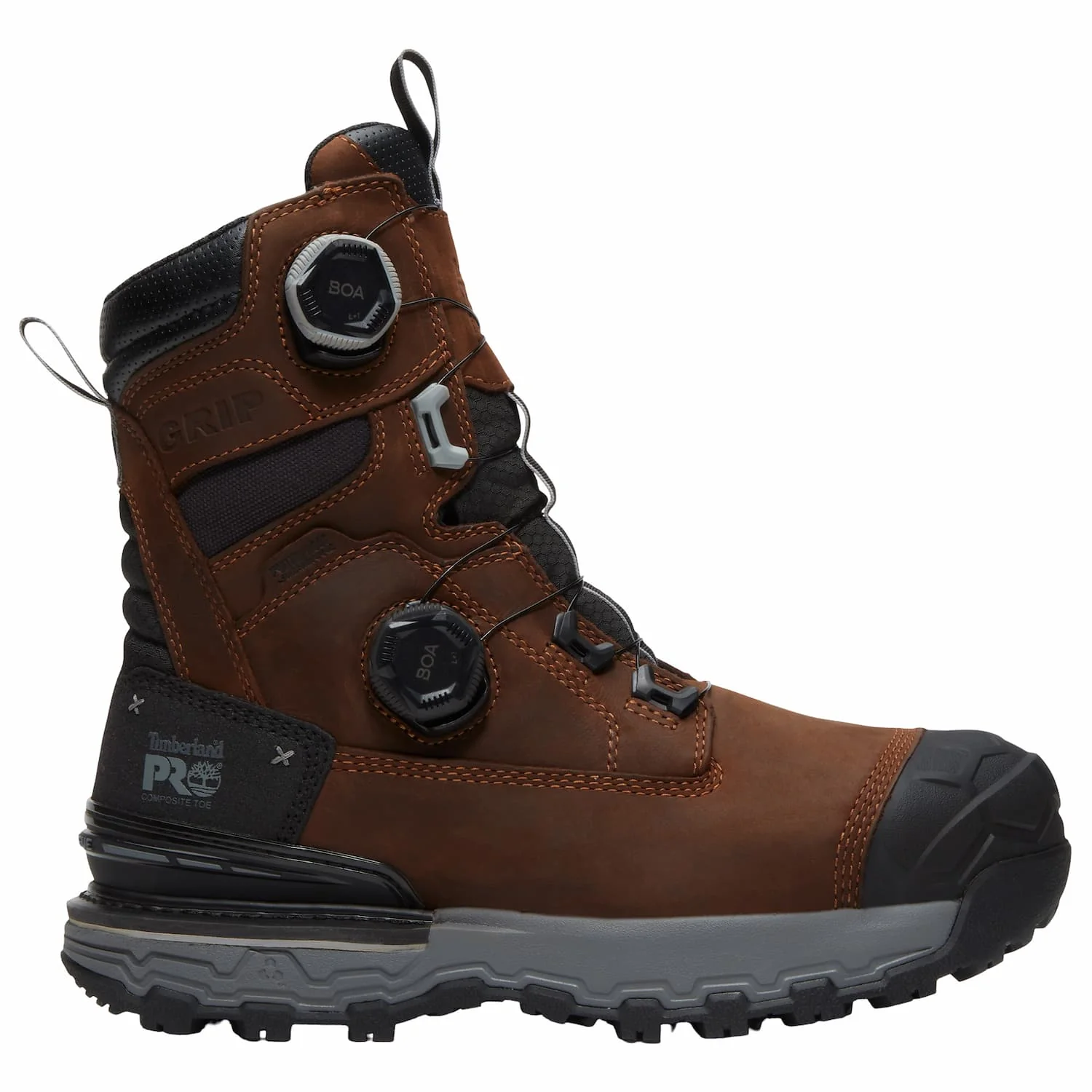 Boondock Ultralight 8 Inch Composite Toe Waterproof BOA Work Boots Brown