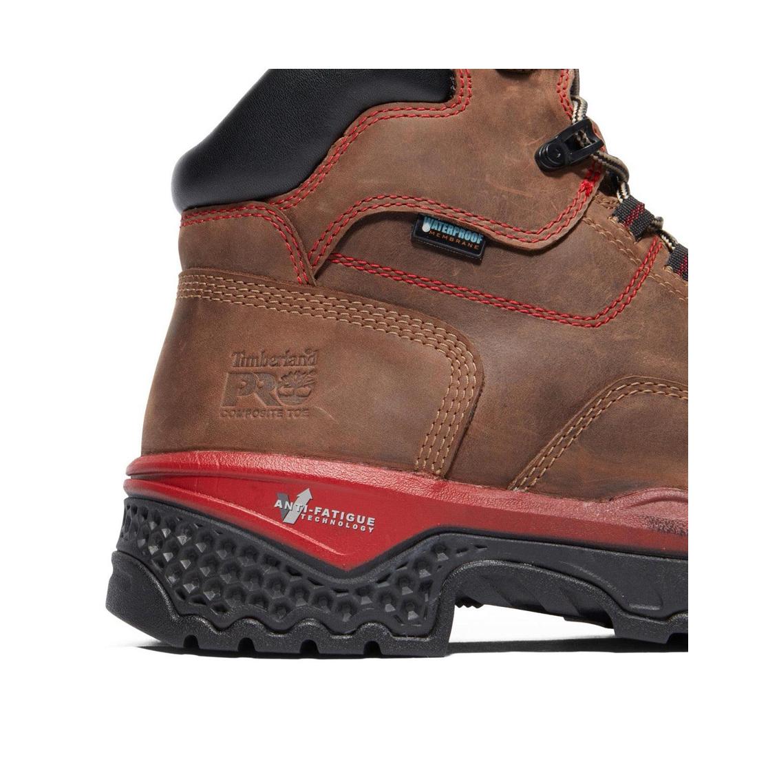 Bosshog 6 Inch Composite-Toe Waterproof PR Work Boot Red Brown - Image 7