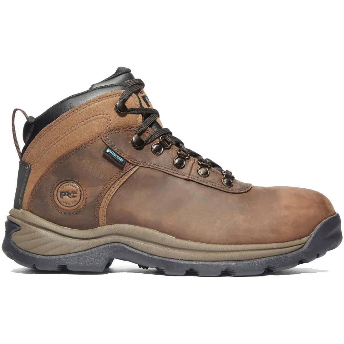 Flume Steel-Toe Waterproof Hiker Work Boot Brown