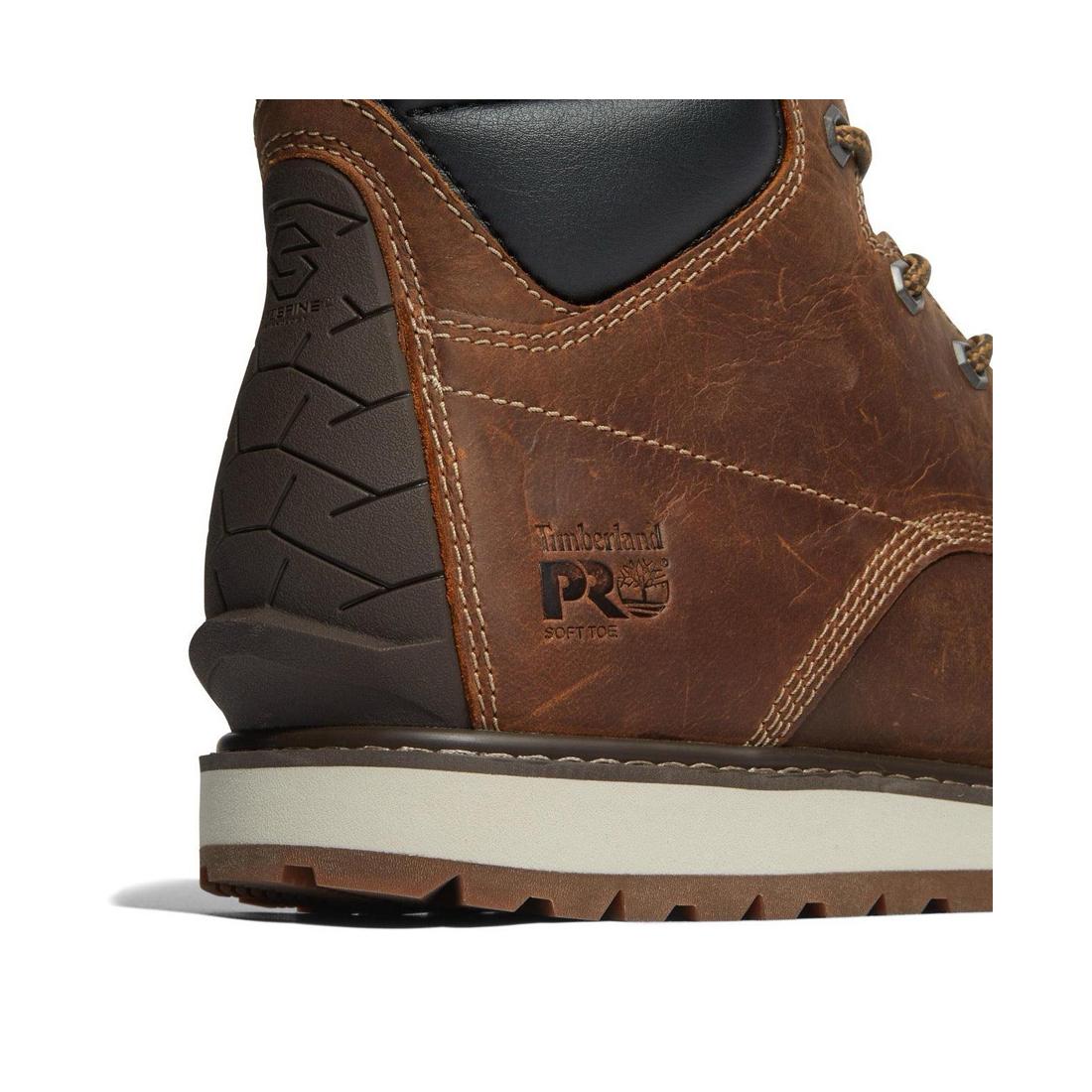 Irvine 6 Inch Soft-Toe Wedge Work Boot Brown - Image 7