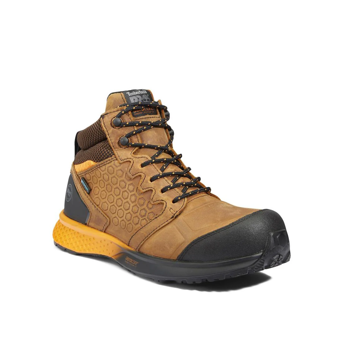 Reaxion Composite-Toe Waterproof Work Boot Brown/Orange - Image 2