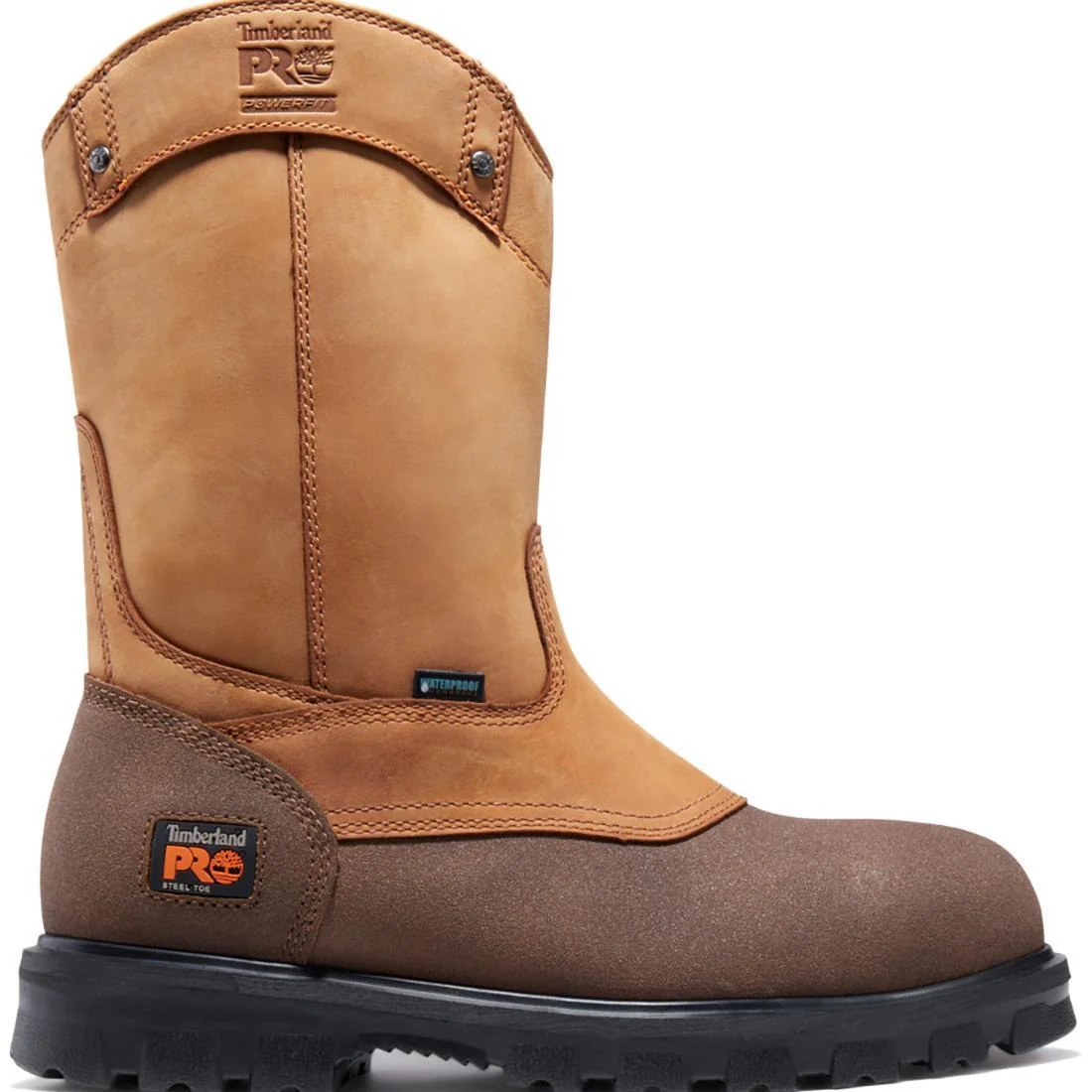 Rigmaster Steel-Toe Waterproof Pull-On Work Boot Brown